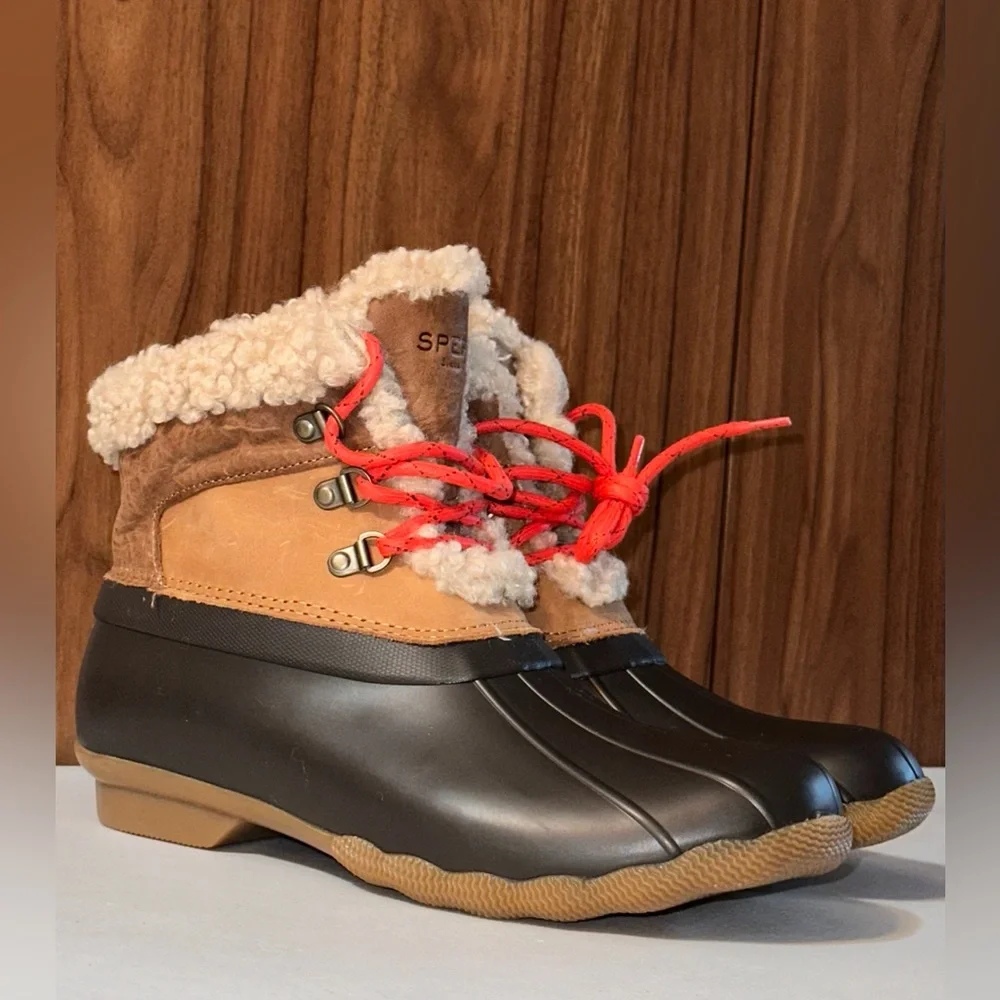 NWT. Sperry Women's Saltwater Alpine Snow Boot, Tan, Size 9.5 - Picture 3 of 12